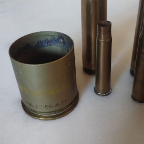 Vintage military casings used, set of 8 brass