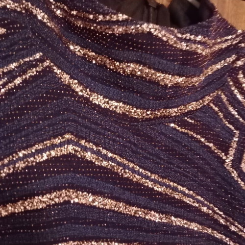 Mini dress MY T wearables like new with rhinestones, black and blue