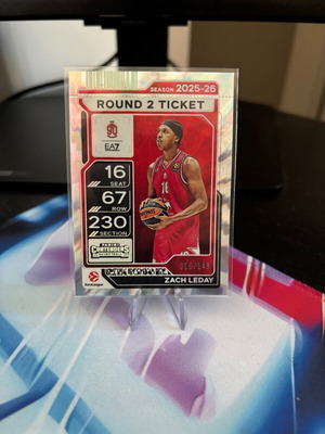 Zach LeDay 2025-26 Contenders EuroLeague Round 2 Ticket Jersey Number Match