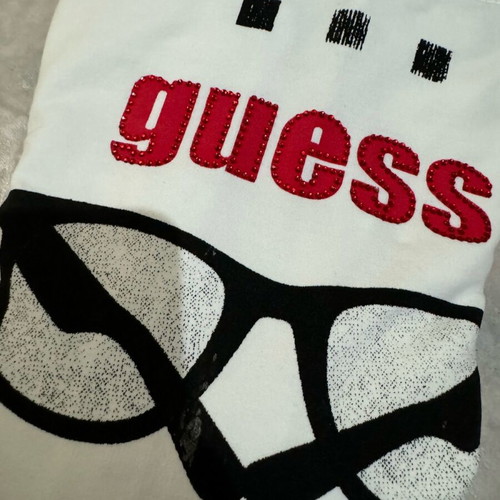 Guess jacket medium like new, white and red