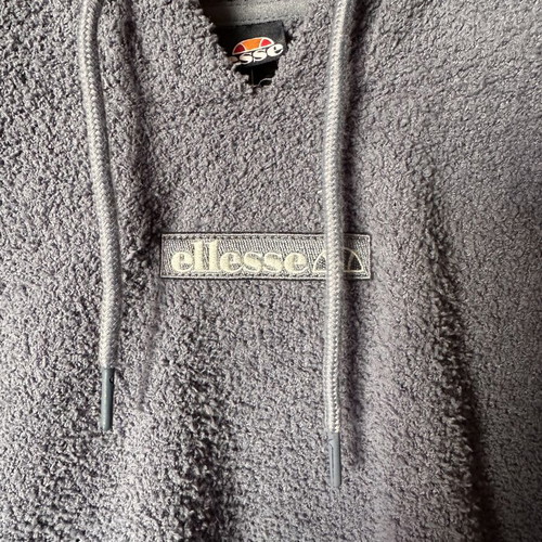 Ellesse Sherpa Cropped Pullover Hoodie size M like new, blue