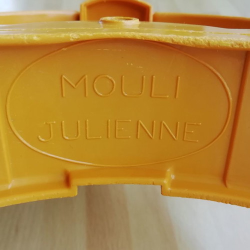 Mouli-Julienne manual vegetable cutter used, vintage Moulinex