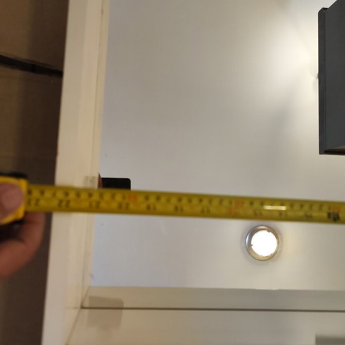 White bathroom mirror with cabinet and 2 lights like new