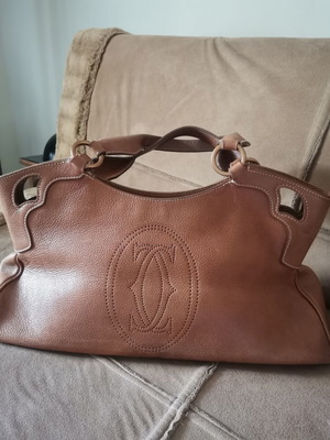 Cartier Marcello leather handbag, tan color