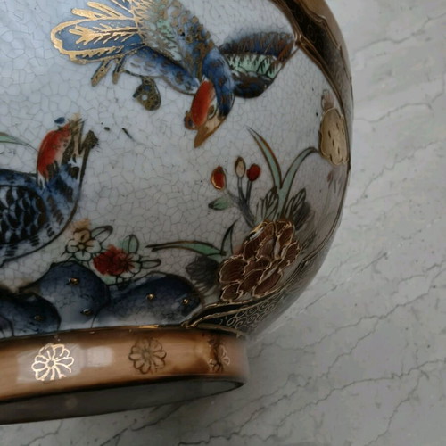 Royal Satsuma Chinese platter used, porcelain 26 cm