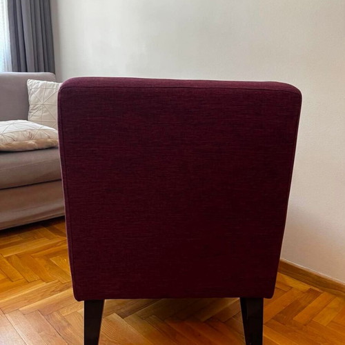 Armchair single seat burgundy