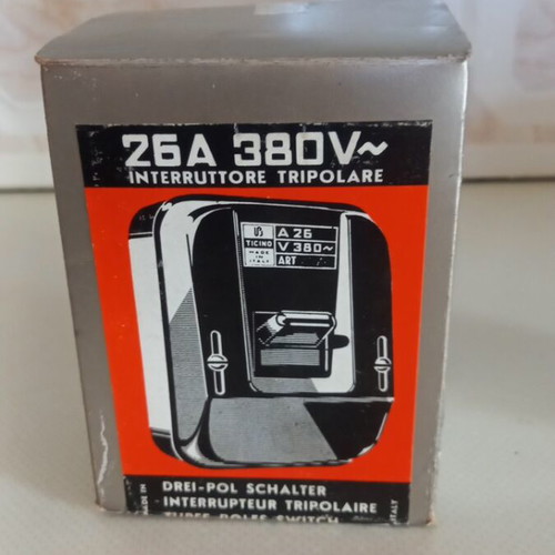 Vintage Ticino Three-Pole Switch new
