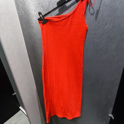 One Shoulder Knit Zara Red Dress new