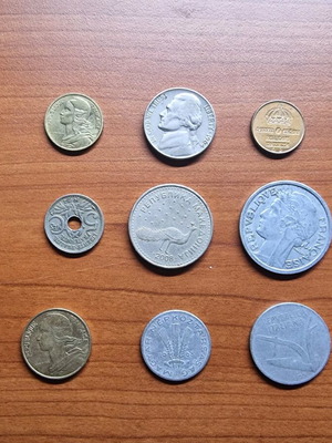 Coins from different countries used