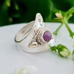 Silver ring with phosphosiderite new