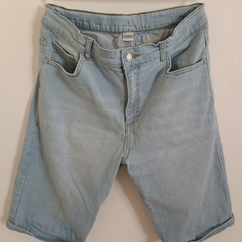 Denim Bermuda shorts light blue size M new