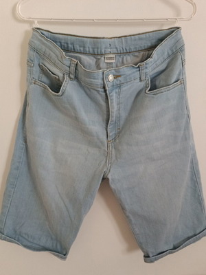 Denim Bermuda shorts light blue size M new