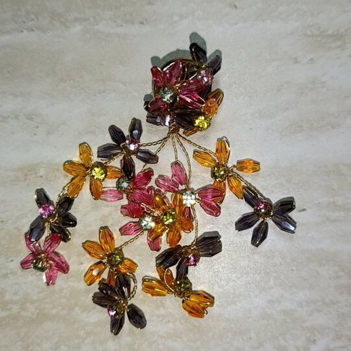 Zara earrings with colorful flowers new