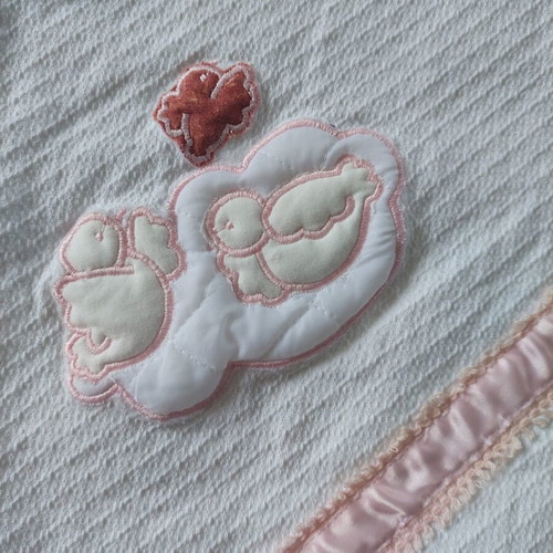 Baby blankets like new, set of 2, 85x85cm pink cotton