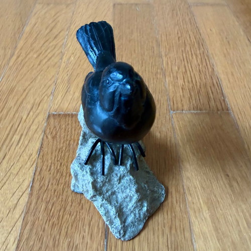 Decorative bird like new black on base