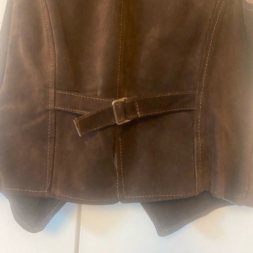 Fidele vintage suede leather vest used brown