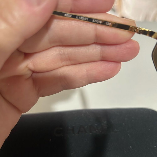 Chanel women's sunglasses with gold mirror like new