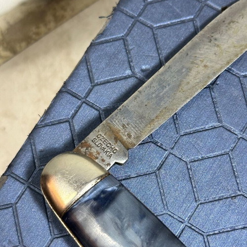 Mikov Vintage Folding Knife Used With Crocodile Design 9x2 cm