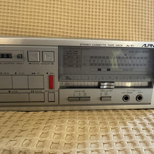 Alpine AL-51 Stereo Cassette Deck used, made in Japan