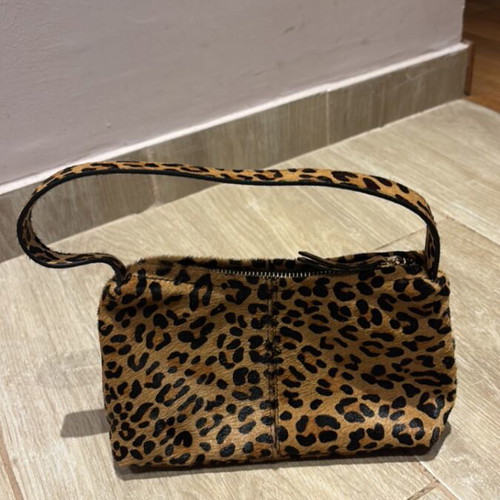 Leopard Zara handbag like new, leather
