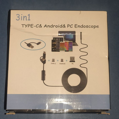 Endoscopic inspection camera like new 3-in-1 for smartphone, tablet, PC