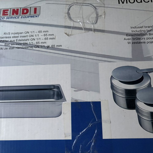Bain Marie Hendi chafing dish 9 lt inox with removable lid new