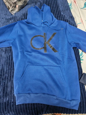 Men's blue hoodie with ck logo, size XL, new