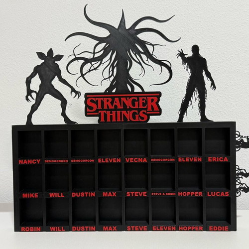 Stranger Things Display Case for Funko and Kinder Joy Figures like new, 24 slots