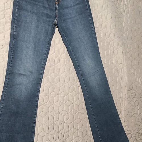 Zara high-waisted flare jeans size 38 like new, blue
