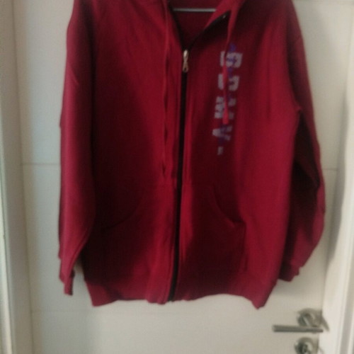 Body Move cotton sports hoodie jacket new, size medium, burgundy