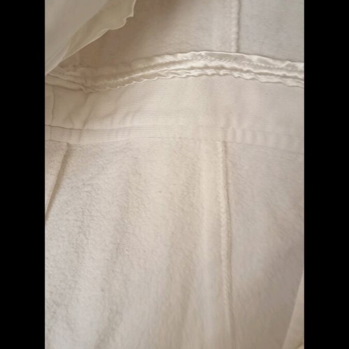 Bershka sweatshirt jacket with buttons 3/4 sleeve like new white size L
