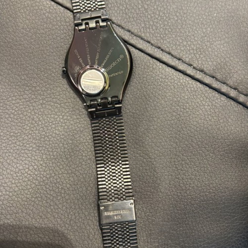 Ρολόι Swatch Irony σαν καινούργιο, μαύρο, μπρασελέ από ανοξείδωτο ατσάλι