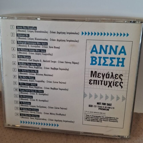ANNA VISSI GREAT SUCCESSES CD