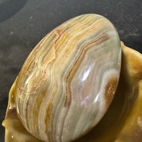 Vintage Onyx Egg Collection with Decorative Bases, Like New