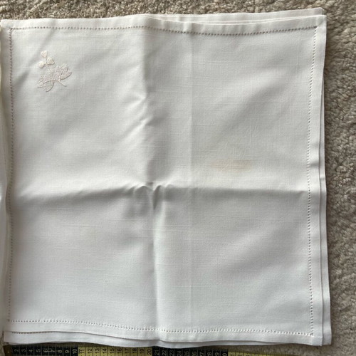 Handmade embroidered napkins set of 7 like new, for formal table