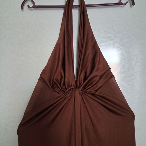 Shein women's halter neck dress new, brown