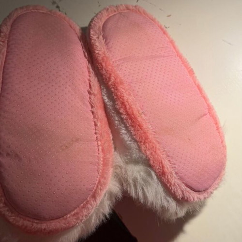 Disney Lucy Slippers Marie The Aristocats white pink like new