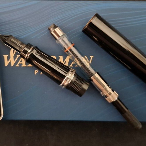Waterman Expert 3 Black CT fountain pen with converter and blue ink
