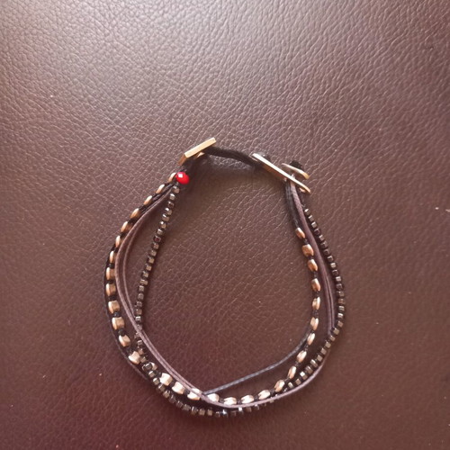 Silver bracelet with 925 elements, 17 cm, new, black