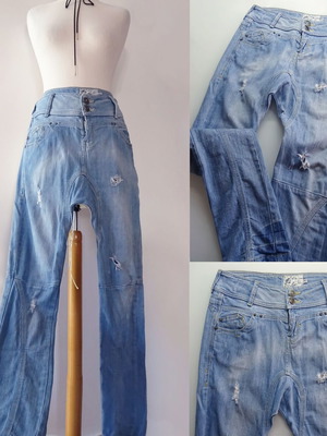 Baggy Jeans Like New Blue Size 36 With Elasticity