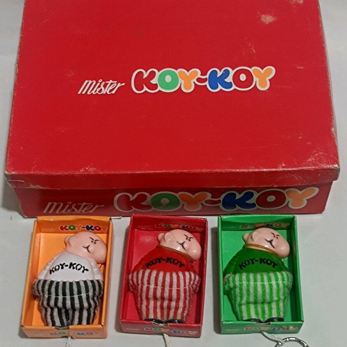 Mister ΚΟΥΚΟΥ keychain set used with original box and 3 keychains