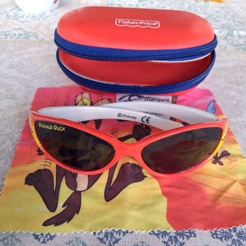 Disney Donald Duck Kids Sunglasses with Fisher Price Case used