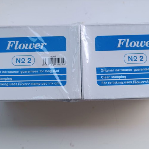 Stamp pads blue No2 Flower, pack of 12, new