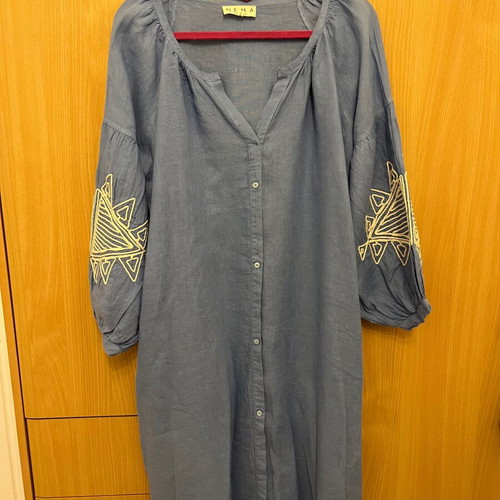 Nema Resort Wear dress like new, comfortable fit, white and blue