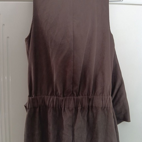 Sisley brown jumpsuit with back zipper