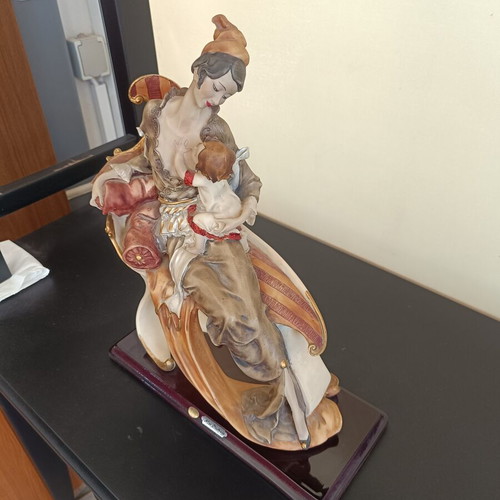 Mex Brothers collectible decorative sculpture used, Art Nouveau mother and child