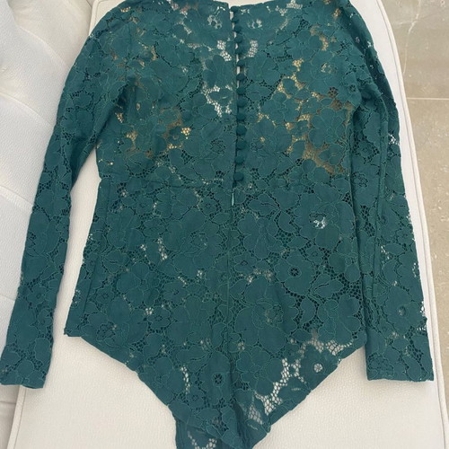 Madame Shou Shou green small set new with bodysuit and midi skirt