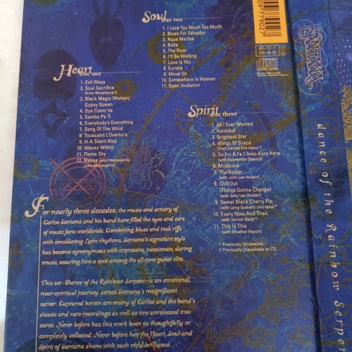 Santana Dance of the Rainbow Serpent 3 CD box set like new