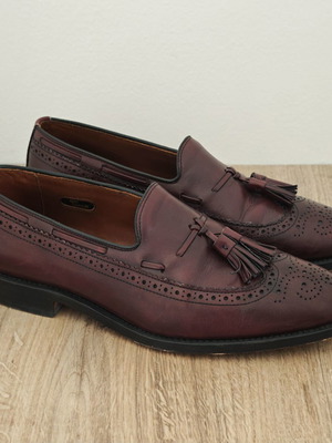 Allen Edmonds Manchester μοκασίνια με φούντες σε μπορντό, μέγεθος 8.5