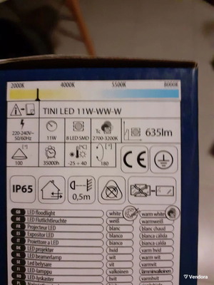 Προβολέας LED 11W θερμό λευκό καινούργιο
